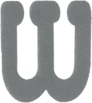 Bügelapplikation Reflex Buchstabe W  30x34mm